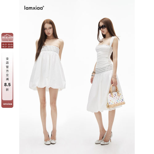 iamxiaa*莱赛尔抹胸花苞裙两穿