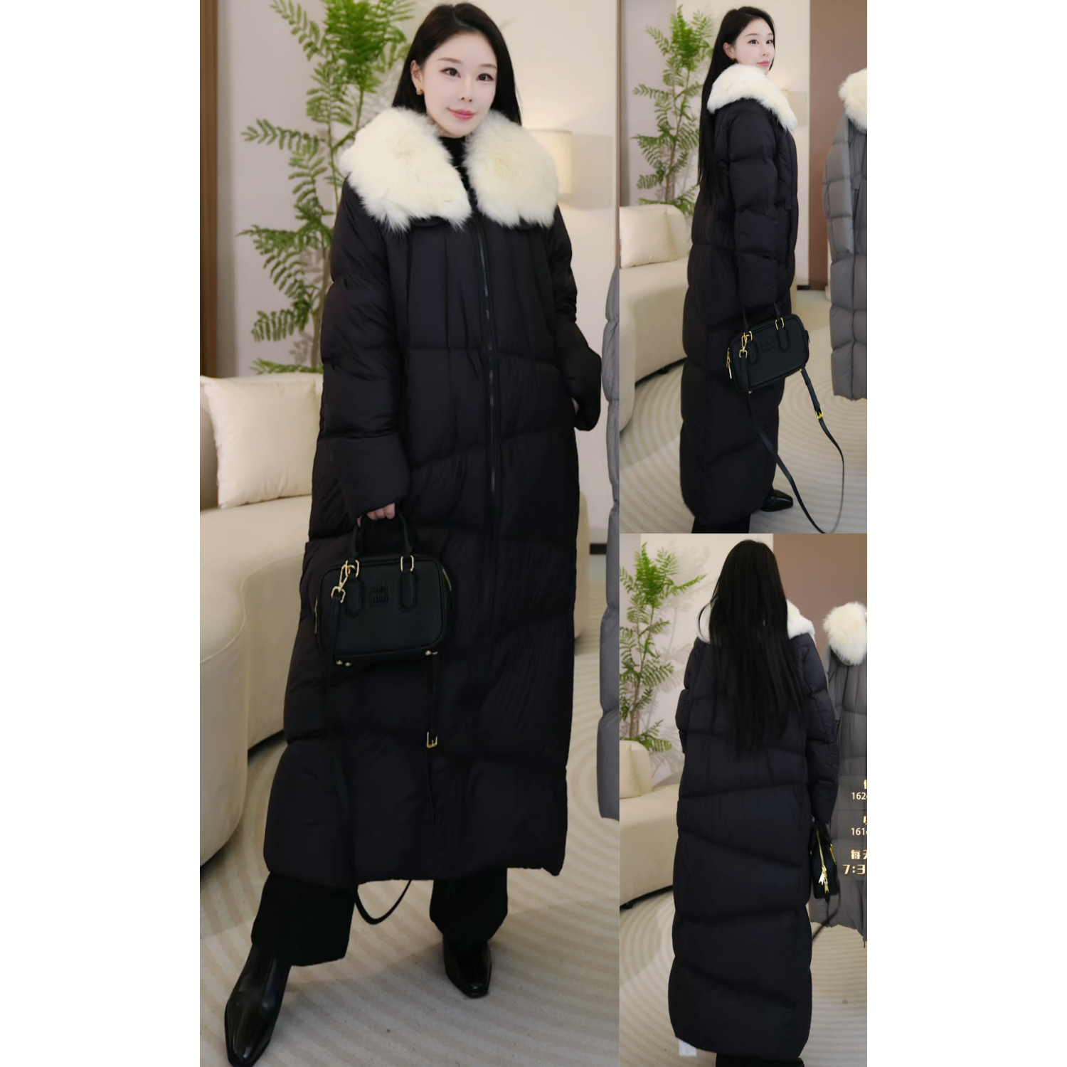 【皮草大被子款丨90白鸭绒】可拆卸毛领丨羽绒服BBRY00006289