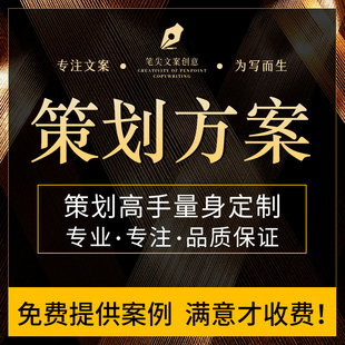 市场营销策划撰写广告策划公司开业团建活动典方案商业计划书设计