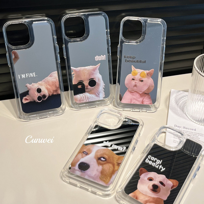 镜面亚克力苹果搞怪iphone