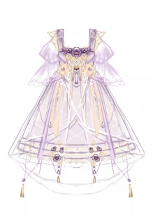 （小花仙系列收藏）国风原创紫色小花仙·三色堇Lolita 中华风op