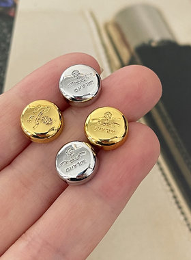 欧美风字母蘑菇金属纽扣毛衣衬衫袖领扣针织衫连衣裙装饰小扣子
