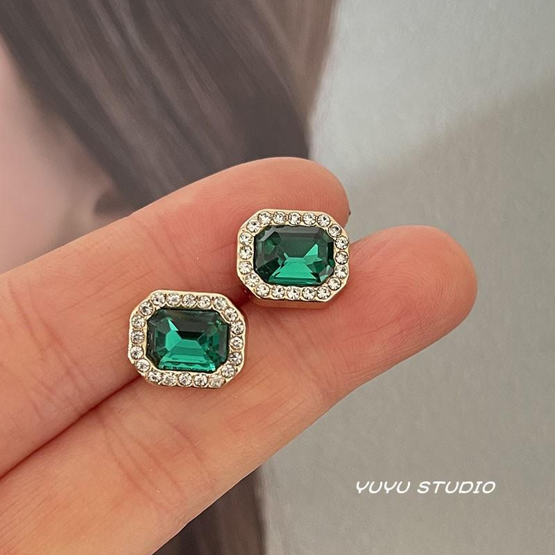 YUYU小香风祖母绿镶钻金属纽扣春夏季毛衣开衫袖领扣衬衫连衣裙扣