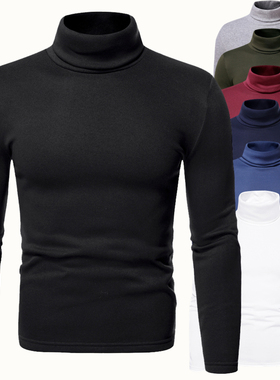 Men Turtleneck Sweater Design Long Sleeve Shirt top