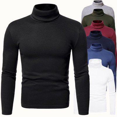 Men Turtleneck Sweater Design Long Sleeve Shirt top