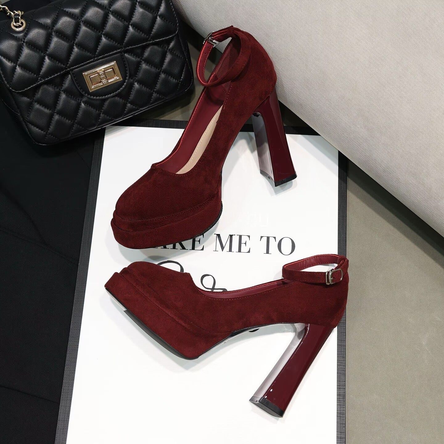 红色超高跟新娘婚鞋真皮10cm防水台小个子不累脚婚纱秀禾玛丽珍鞋,女鞋,玛丽珍鞋,淘宝优惠券,粉丝福利购,淘宝优惠卷