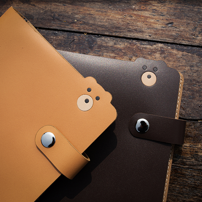 真皮活页夹A5记事本可爱卡通