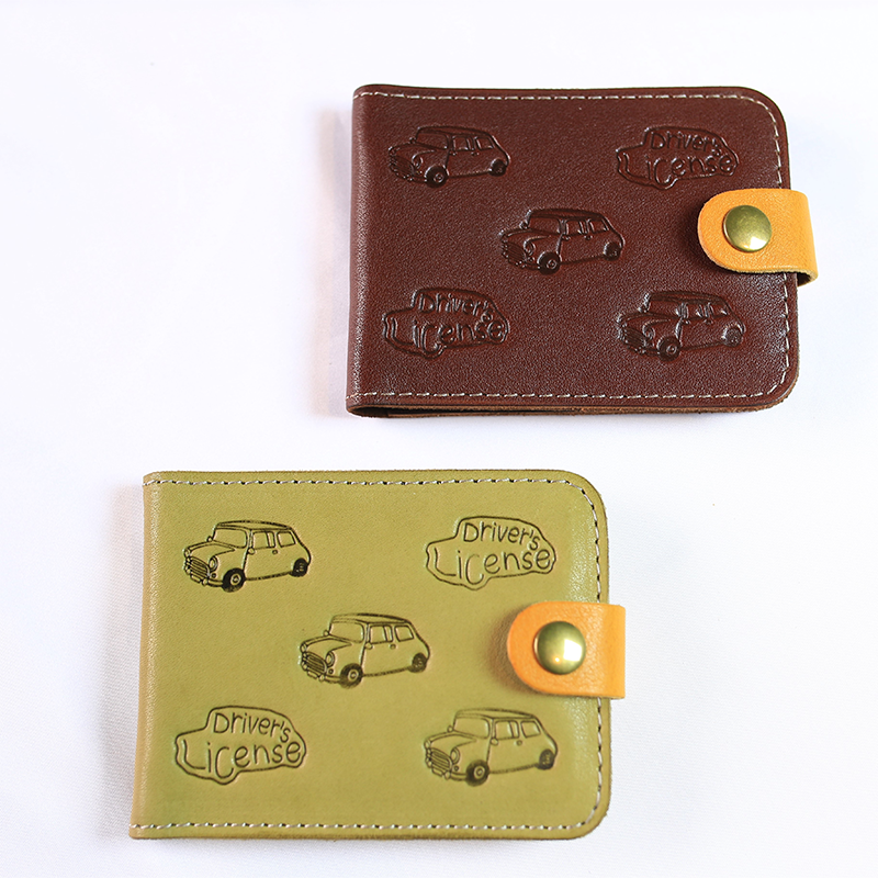 真皮多功能三折驾驶证卡片三合一