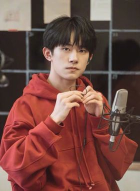 2023新款易烊千玺同款衣服砖红色连帽卫衣女宽松韩版外套加绒上衣