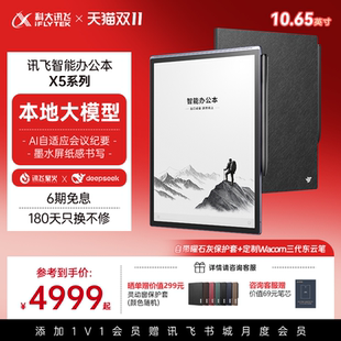 科大讯飞智能办公本X5 X5Pro讯飞AI会议纪要手写电子笔记本本地大模型墨水屏阅读器水墨屏电纸书官方旗舰店
