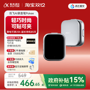 咨询客服 科大讯飞录音笔Pokee专业会议录音笔随身实时转文字