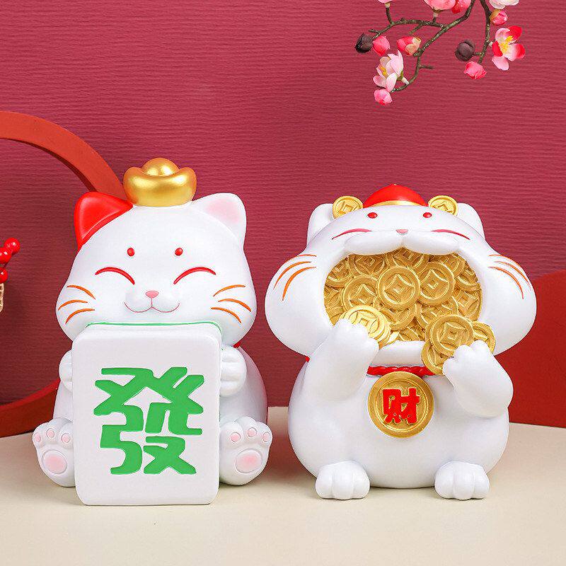 大号招财猫钱罐摆件存钱罐家居玄关装饰品树脂工艺品可爱猫咪礼物
