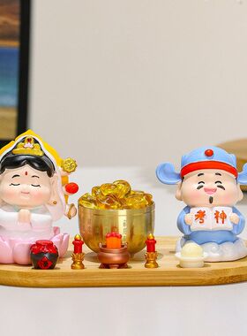 中菩萨小文曲星摆件保佑桌面考神