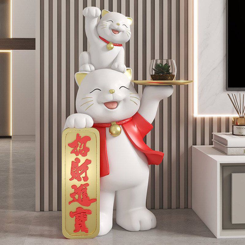 大型工艺品落地招财猫装饰品开业