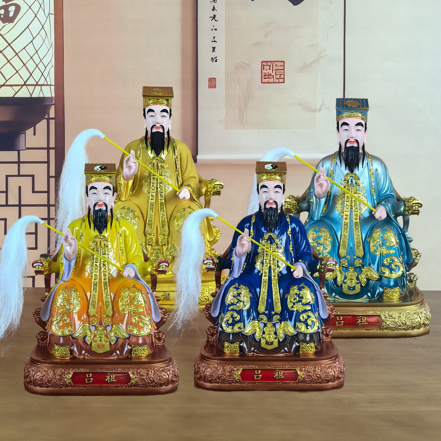 吕祖神像吕洞宾神像树脂佛像八仙过海八仙像吕祖神像吕洞宾佛像