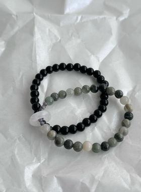 hucares原创「一帘幽梦」秋冬双圈手串小众设计可爱手链女时尚