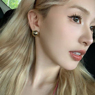hucares「巴洛克小球」耳钉夏甜美小众高级感气质耳环养耳洞简约