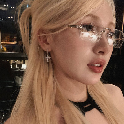 hucares「无边框之神」定制防蓝光平光镜抗辐射黑框