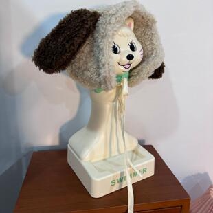 hucares原创「小狗万岁」du家设计厚实保暖耳罩女士秋冬可爱毛绒