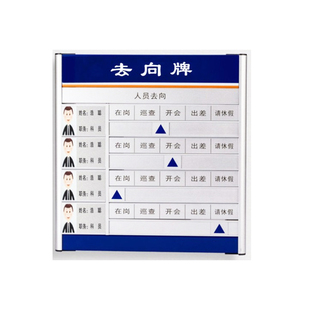 办公楼标单位牌值班人员去向牌在岗提示牌工作定制公司工作状态牌