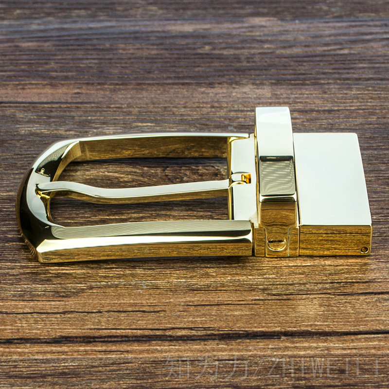 知为力皮带扣男扣头腰带扣男士款皮带头纯铜针式裤带头单针扣单卖