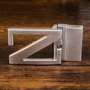 Z字母打孔男士皮带扣头拉丝亚光色纯铜高端扣头卡扣3.5CM单独扣头