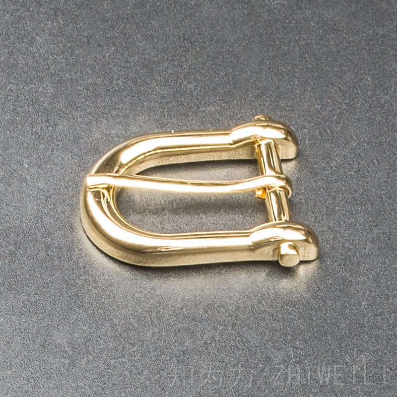 皮带头女士腰带扣18mm纯铜D字针扣头DIY手工皮带扣简约时尚裤带头