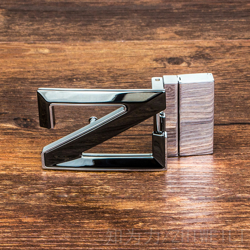 皮带扣男款纯铜皮带扣头男士打孔皮带头裤带Z字母腰带扣高级时尚