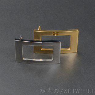 无牙皮带扣头男款内穿打孔皮带扣不锈钢304裤带扣4.0男士皮带挂扣