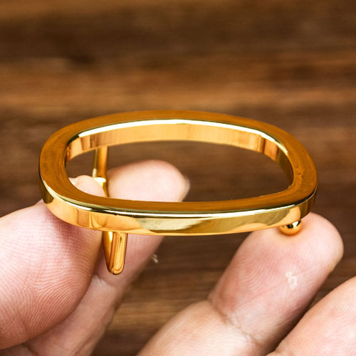 金色纯铜女士简约百搭腰带扣