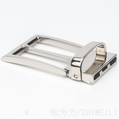 皮带扣头男款 带头 裤 纯铜男士 腰带针扣头35mm方头银色夹扣简约时尚