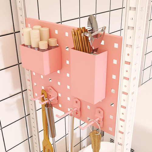 粉色洞洞书桌配件笔筒置物盒