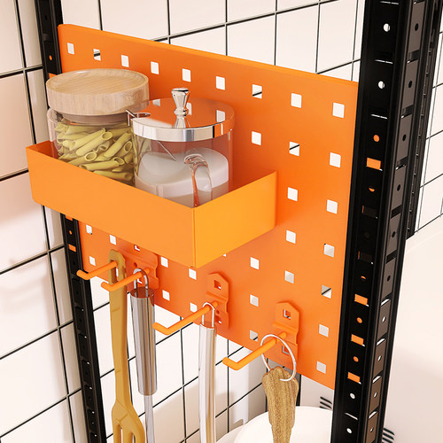 橙色洞洞书桌配件笔筒置物盒