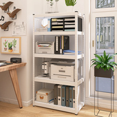 峰阳简约白色打印机置物架落地多层办公室放复印机 架子收纳a1