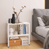 峰阳简约白色床头置物架凹槽卧室床边收纳架子北欧风储物神器a1