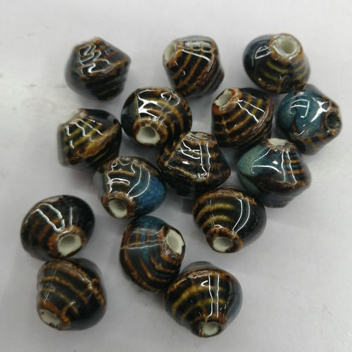 diy陶瓷幸运项链手作风散珠