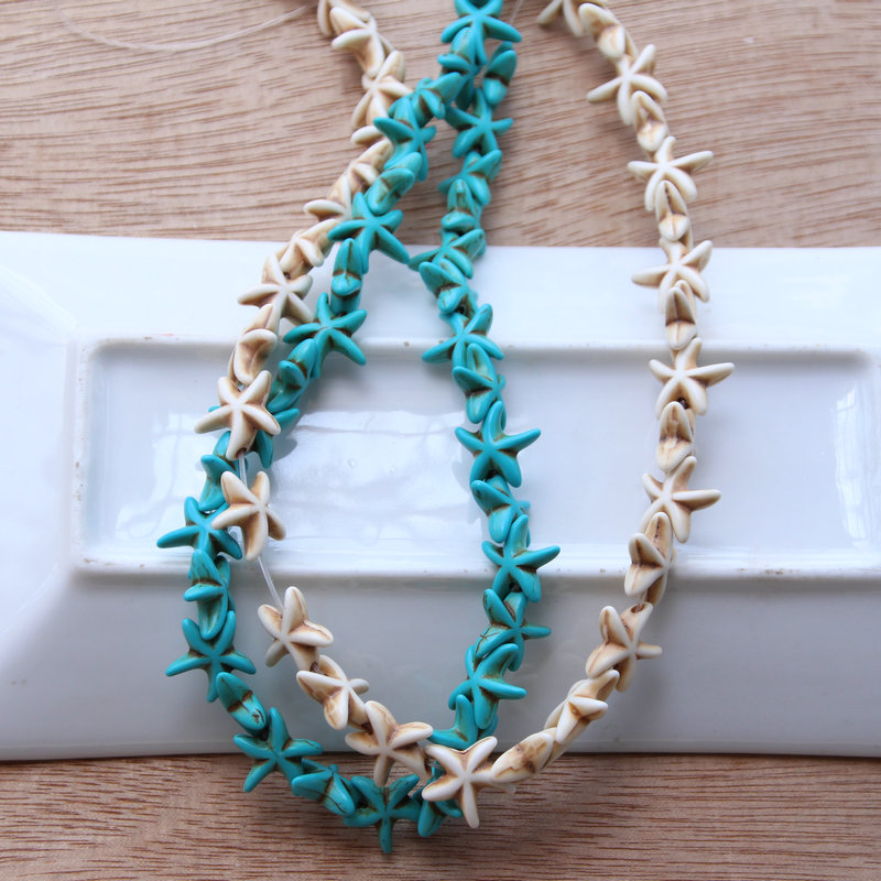 蓝松白松海星造型珠 通孔五角星手链项链耳环发簪diy手作饰品配件