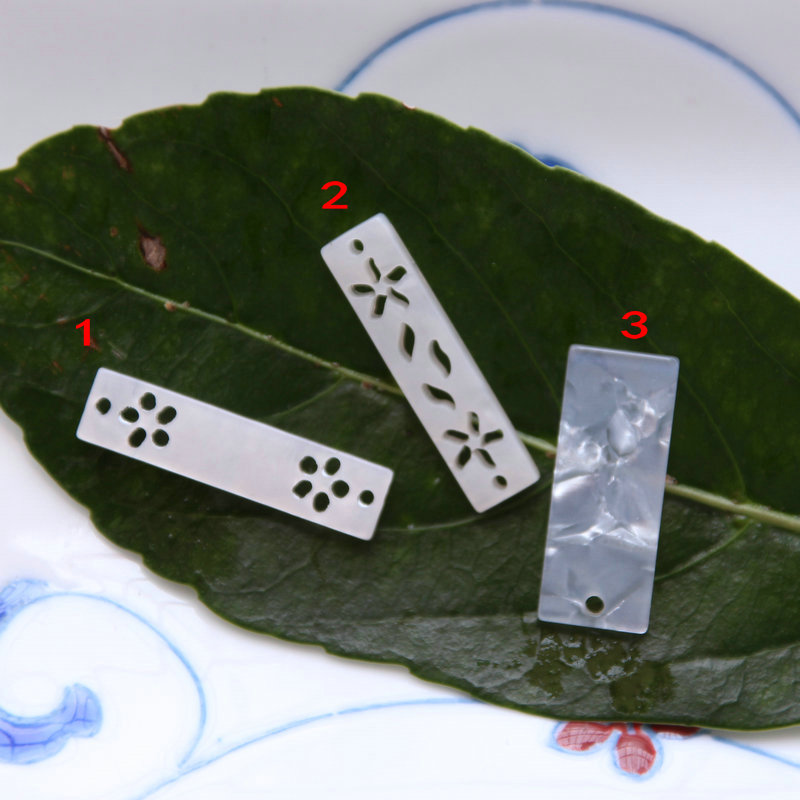 镂空长条雕花白色步摇饰品配件