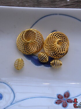 钢丝线金色步摇手作风饰品配件