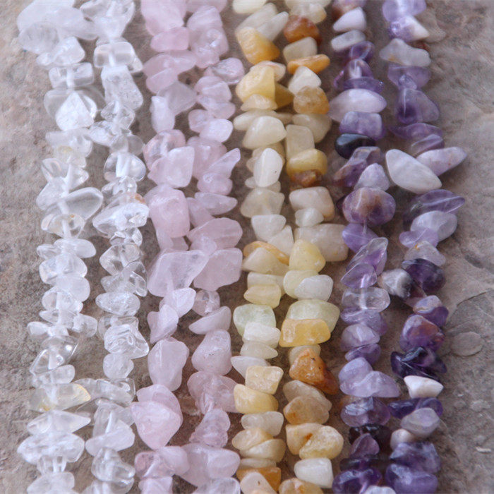 天然石粉晶碎石 白水晶紫水晶不规则小石块 毛衣链配饰 diy配件