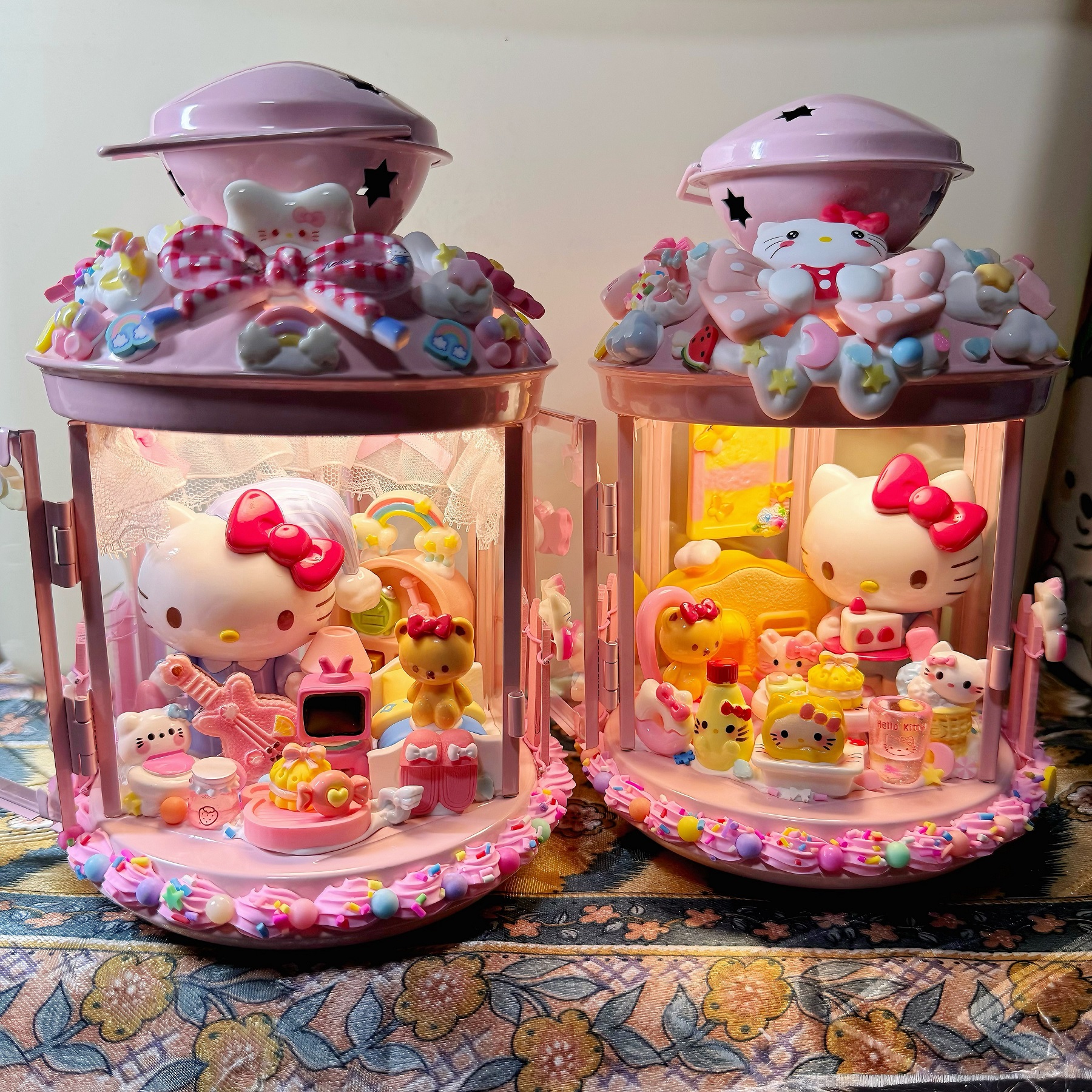 正版Hello KT系列diy手工小夜灯生日礼物送女朋友闺蜜手办玉桂狗