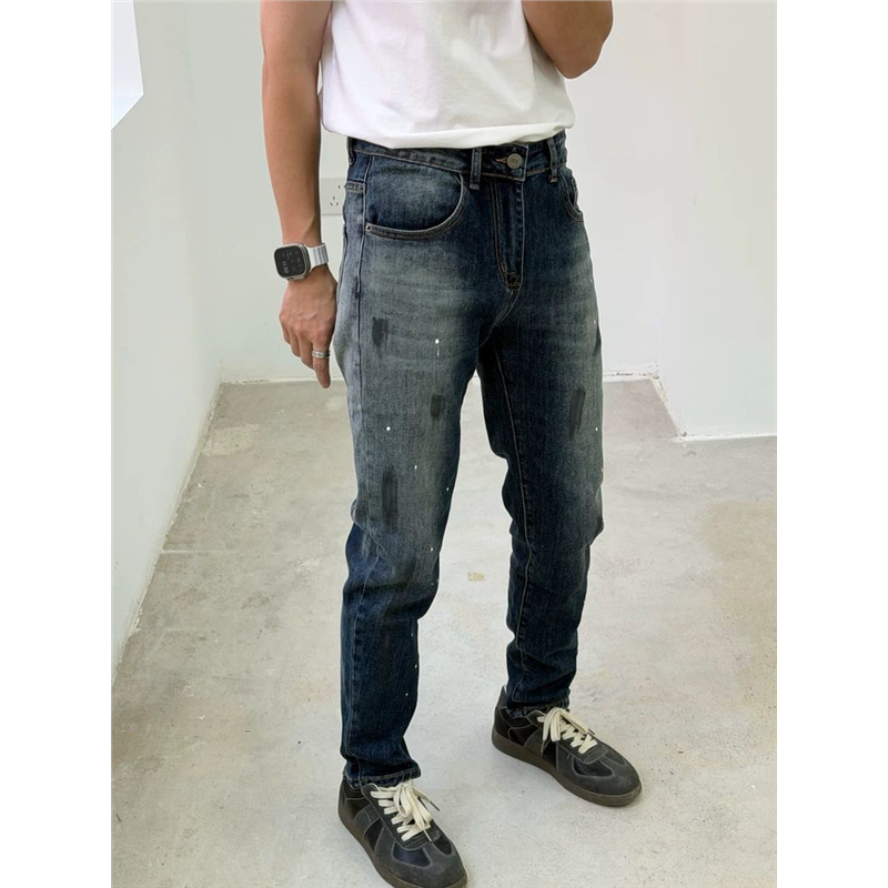 美式秋季休闲涂鸦泼墨痞帅