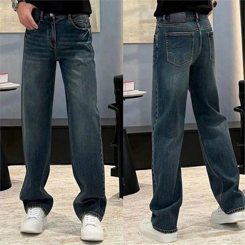 男士牛仔裤2025秋冬潮牌百搭简约显瘦休闲裤水洗复古拉链直筒裤子,男装,牛仔裤,淘宝优惠券,粉丝福利购,淘宝优惠卷