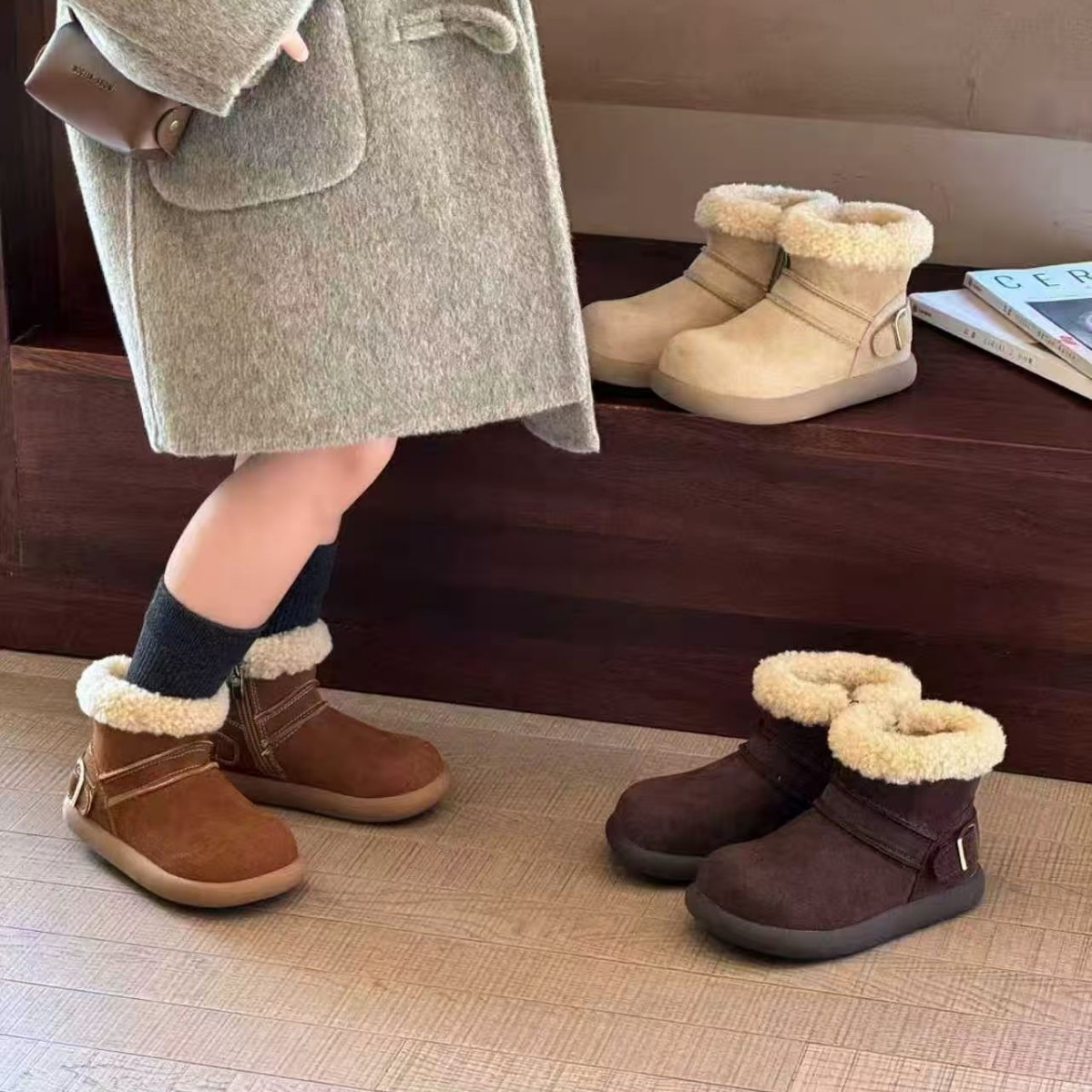 淘宝推荐儿童雪地靴男女童棉鞋