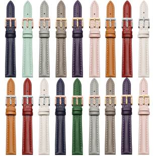 手表带女适配armani阿玛尼ar1956满天星1840 80036白月光真皮表带