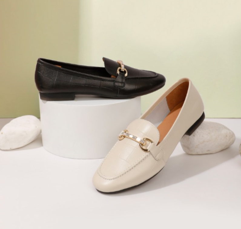 senda森达女鞋2022年春款专柜正品一脚蹬舒适平底乐福休闲鞋3ax01