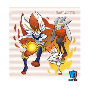 PTCG繁中伽勒尔御三家炎兔儿腾蹴小将闪焰王牌宝可梦卡牌官方正版