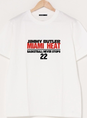 热火队T恤22号吉米巴特勒短袖夏季男士篮球宽松运动训练服半袖潮