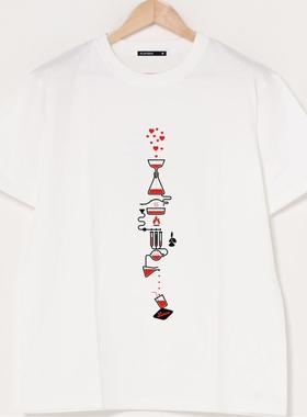 LOVE爱心化学理工男生夏季t恤上衣短袖宽松半袖纯棉潮流圆领体恤