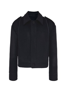 JCAESAR JACKET 织带肩袢羊毛夹克 高含量羊毛 弧型结构线 微宽松